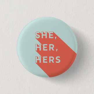 Macaron Rond 2,50 Cm She/Her/Hers Pronouns Pin