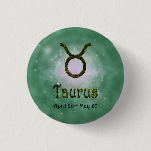 Macaron Rond 2,50 Cm Signe astrologique du zodiaque de couleur Pick Tau