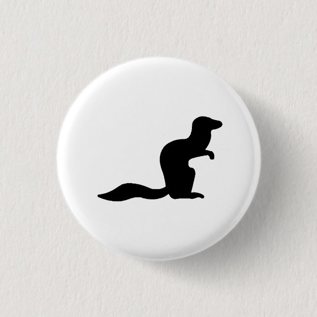 Macaron Rond 2,50 Cm Silhouette de mangouste (Devant)