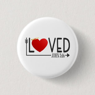 Macaron Rond 2,50 Cm Simple amour de la Bible contre la Saint-Valentin 