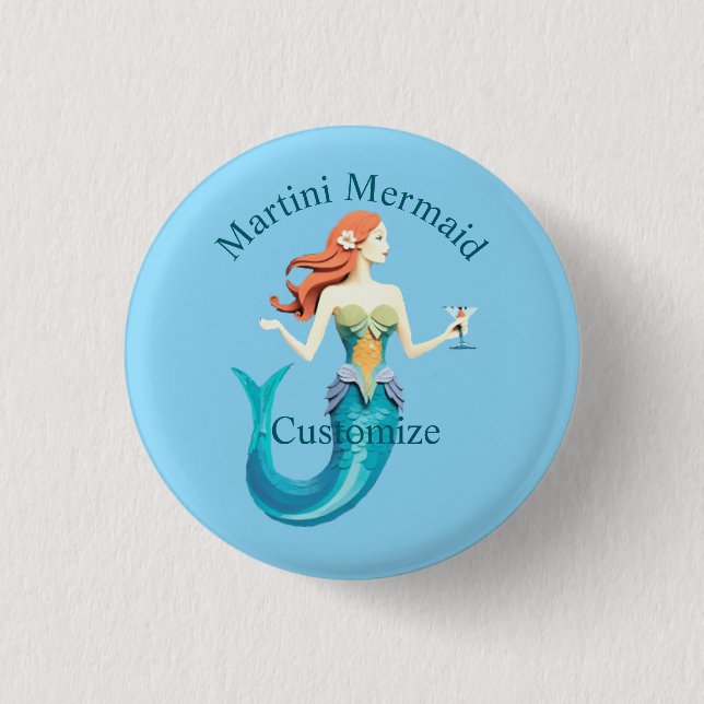 Macaron Rond 2,50 Cm Sirène Martini Thunder_Cove (Devant)