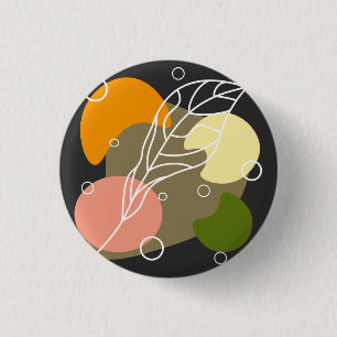 Macaron Rond 2,50 Cm Sites abstraits intéressants avec feuilles