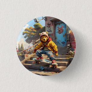 Macaron Rond 2,50 Cm Skater Winnie l'Ooh 1