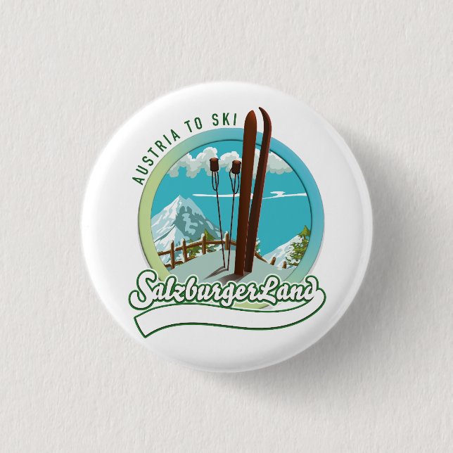Macaron Rond 2,50 Cm Ski autrichien Salzburgerland (Devant)