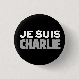 Macaron Rond 2,50 Cm Slogan Charlie-Universel de Je Suis Charlie-Je AM