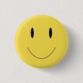 Macaron Rond 2,50 Cm Smile Yellow Cute Face 001