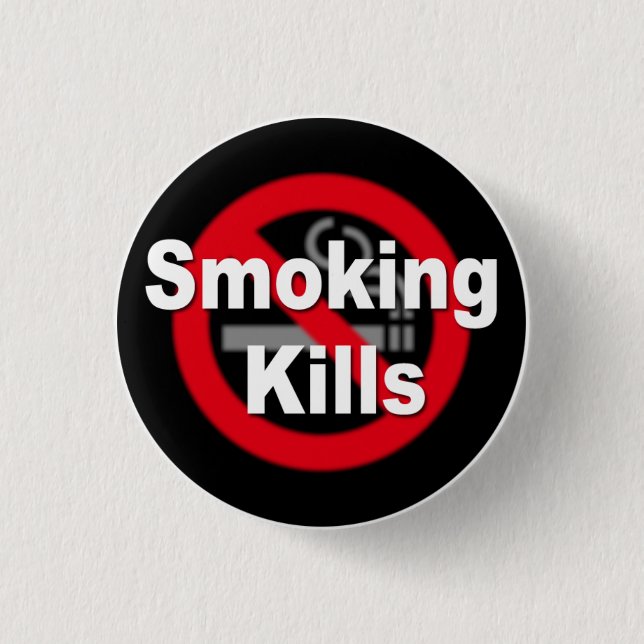 Macaron Rond 2,50 Cm Smoking Kills (Devant)