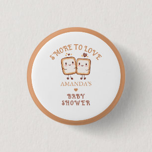 Macaron Rond 2,50 Cm S'more à aimer Baby Shower au feu de camp