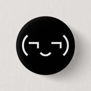 Macaron Rond 2,50 Cm Smug Emoticon (‿MD) Kaomoji japonais