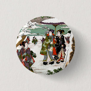 Macaron Rond 2,50 Cm Snowscape japonais