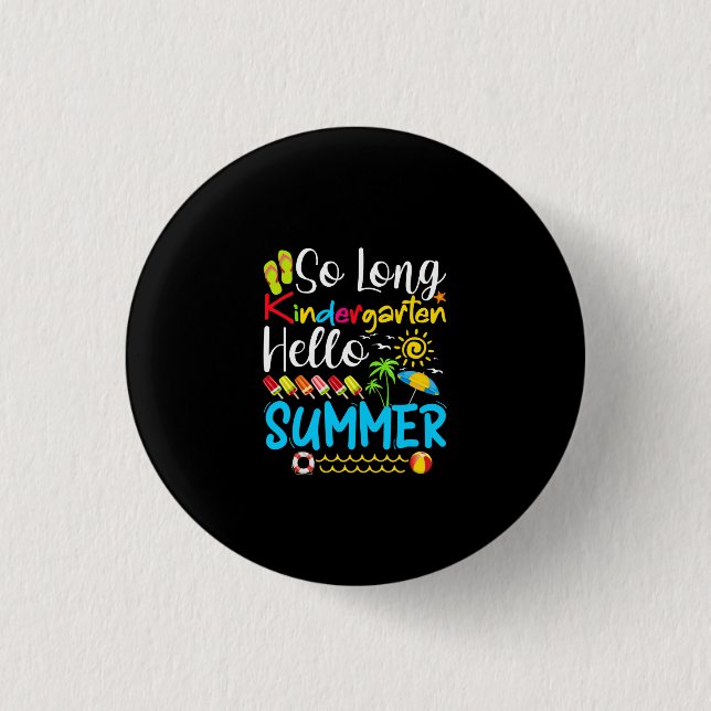 Macaron Rond 2,50 Cm So Long Kindergarten Hello Summer (Devant)