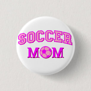 Macaron Rond 2,50 Cm Soccer Maman Dessin Et Texte Tout Rose