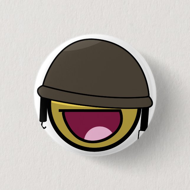MACARON ROND 2,50 CM SOLDAT IMPRESSIONNANT (Devant)
