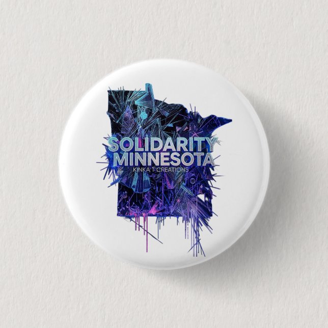 Macaron Rond 2,50 Cm Solidarity Minnesota (Devant)