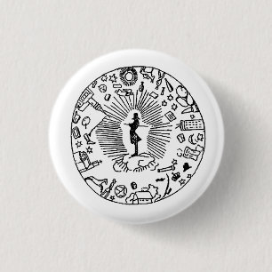 MACARON ROND 2,50 CM "SOREN KIERKEGAARD ET L'AFFAIRE DE CORSAIRE"
