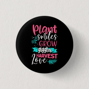 Macaron Rond 2,50 Cm Sourires plantes Grow Giggles Love