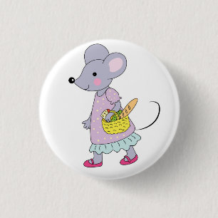 Macaron Rond 2,50 Cm souris drôle