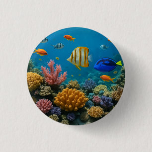 Macaron Rond 2,50 Cm Sous le bouton mer