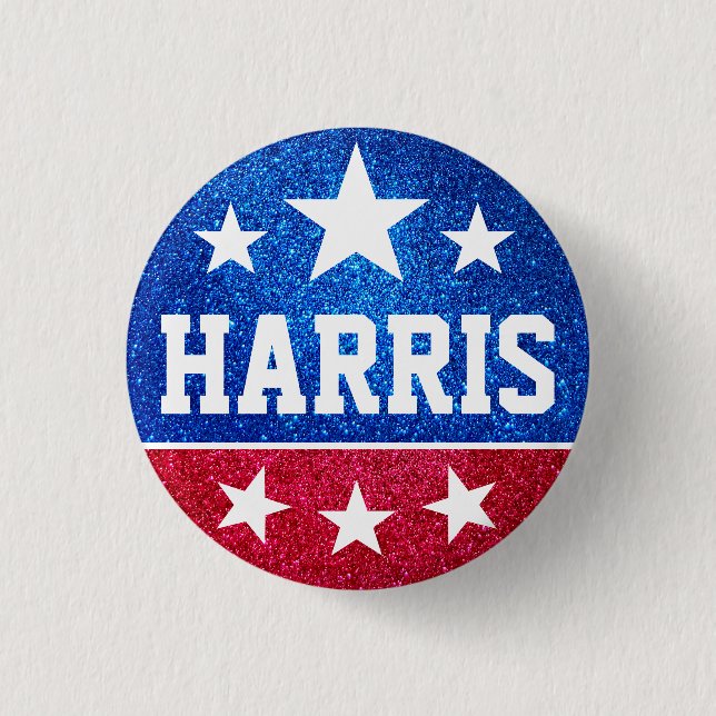 Macaron Rond 2,50 Cm Soutenez Kamala Harris 2024 Progrès et unité (Devant)