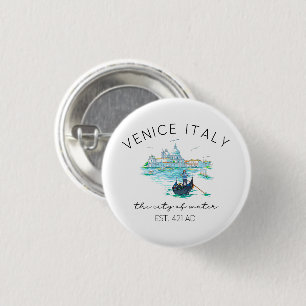 Macaron Rond 2,50 Cm Souvenir de vacances à Venise Italie