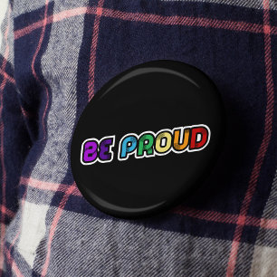 Macaron Rond 2,50 Cm Soyez fier du Gay pride LGBT