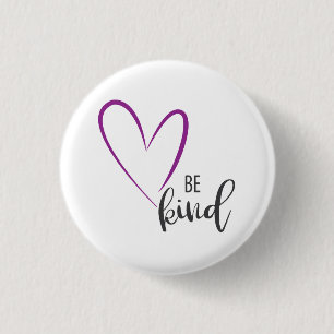 Macaron Rond 2,50 Cm Soyez gentil avec le coeur, l'amour, tendance, bou