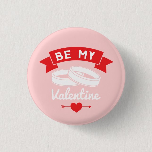 Macaron Rond 2,50 Cm Soyez Mes Anneaux Valentine (Devant)