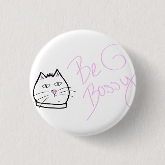 Macaron Rond 2,50 Cm Soyez Pin autoritaire de chat