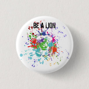 Macaron Rond 2,50 Cm Soyez un lion