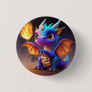 Macaron Rond 2,50 Cm Soyez une épingle de dragon