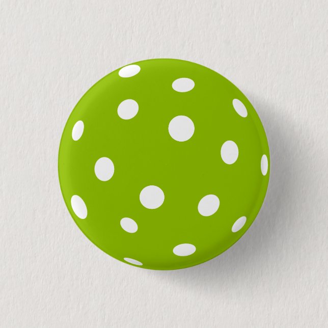 Macaron Rond 2,50 Cm Sport Pickleball balle verte (Devant)