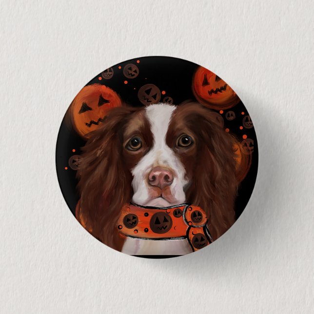 Macaron Rond 2,50 Cm Springer Spaniel Anglais        (Devant)