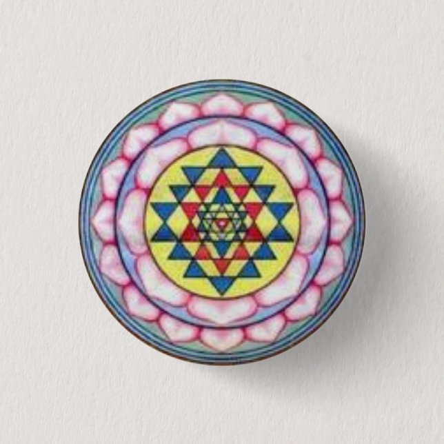 Macaron Rond 2,50 Cm sriyantra dans Lotus (Devant)
