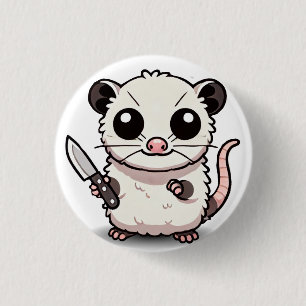 Macaron Rond 2,50 Cm Stabilité : Bouton Possum Kawaii