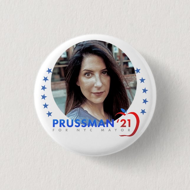 Macaron Rond 2,50 Cm Stacey pour maire 2021 (Devant)