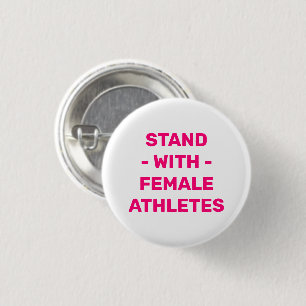 Macaron Rond 2,50 Cm Stand avec les athlètes féminines typographie mage