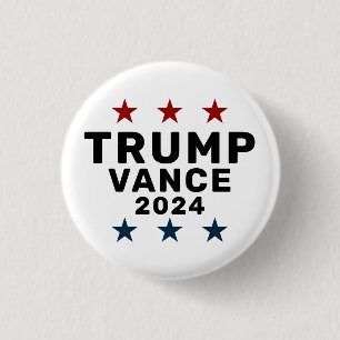 Macaron Rond 2,50 Cm Star classique de Trump Vance 2024