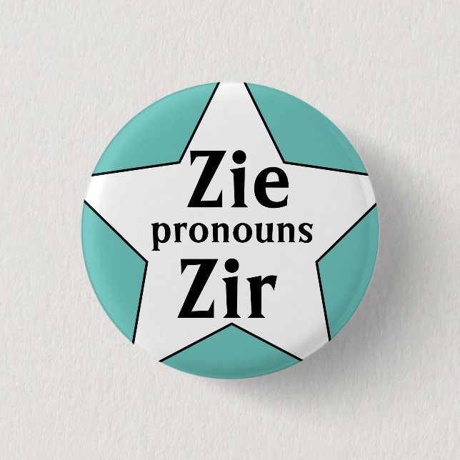 Macaron Rond 2,50 Cm Starry Zie Zir Pronouns (Devant)