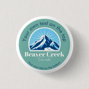 Macaron Rond 2,50 Cm Station de ski Beaver Creek Colorado USA souvenir