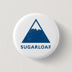 Macaron Rond 2,50 Cm Station de ski vintage Sugarloaf maine Nouvelle-An
