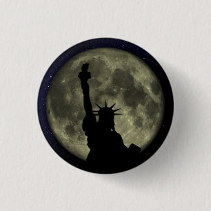 Macaron Rond 2,50 Cm Statue de la liberté - Lune