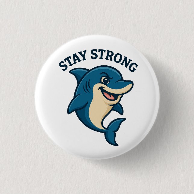 Macaron Rond 2,50 Cm Stay Strong Splash T-Shirt (Devant)