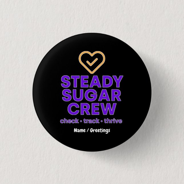 Macaron Rond 2,50 Cm Steady Sugar Crew Empowering Wellness and Balance  (Devant)