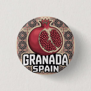 Macaron Rond 2,50 Cm Sticker Grenade Espagne grenade
