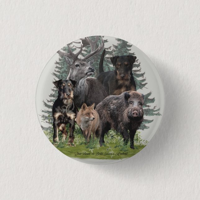 Macaron Rond 2,50 Cm Sticker Jagdterrier (Devant)