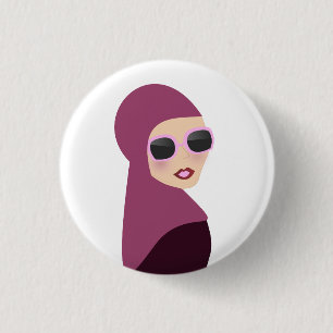 Macaron Rond 2,50 Cm Style islamique de dame de hijab de muslima