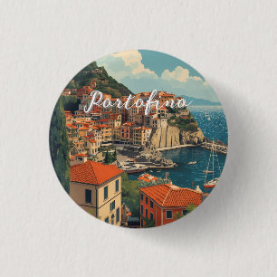 Macaron Rond 2,50 Cm Style Vintage Portofino Gênes Italie