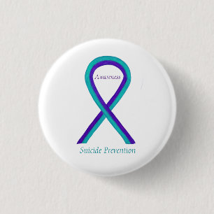 Macaron Rond 2,50 Cm Suicide Prevention Awareness Ribbon Button Pins