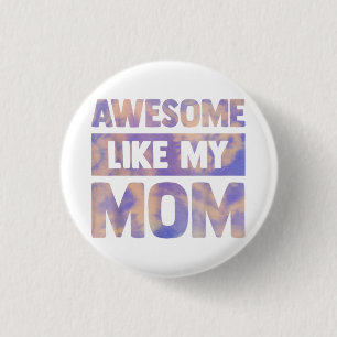 Macaron Rond 2,50 Cm Super comme ma mère jumelant mère famille jour ki