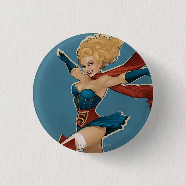 Macaron Rond 2,50 Cm Supergirl Bombshell (Devant)